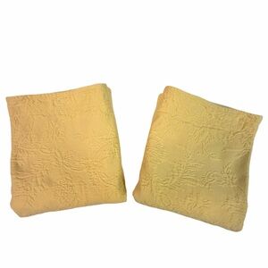 Company Store Yellow Quilted Cotton King Size Pillow Shams